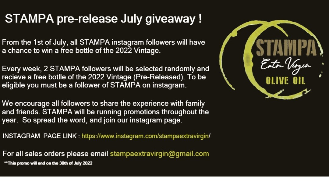 STAMPA JULY giveaway !!!!

#giveaway #win #eat #food #followers #organic #eatclean #eathealthy #artisan #italianfood #slowfood #cooking #cook #foodlovers #foodphotography #foodstylist #foodstagram