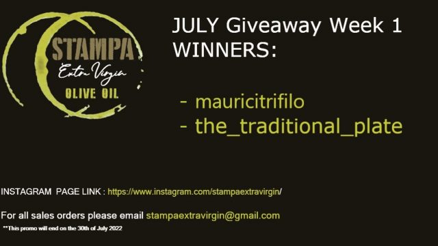 Week 1 JULY GIVEWAY WINNERS !

Congratulations !!!!!!!!

#food #foodie #winner #giveaway #giveaways #eatclean #eathealthy #eat #tablefood #organicfood #artisanfood #melbournefoodie #foodmatters