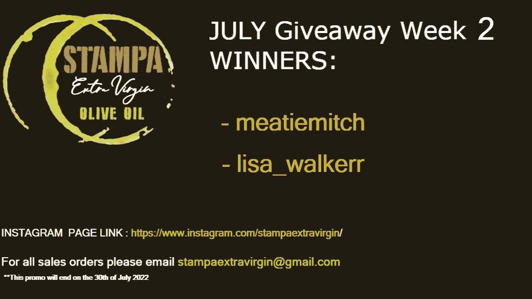 Congratulations to the winners of week 2 July giveaway !!! Well done to meatiemitch and lisa_walker 

#giveaway #foodporn #foodie #slowfood #organic #australianfood #artisanfood #healthyfood #win #cooking #healthyrecipes #healthylifestyle #healthycooking #italianfood #eatclean #eathealthy