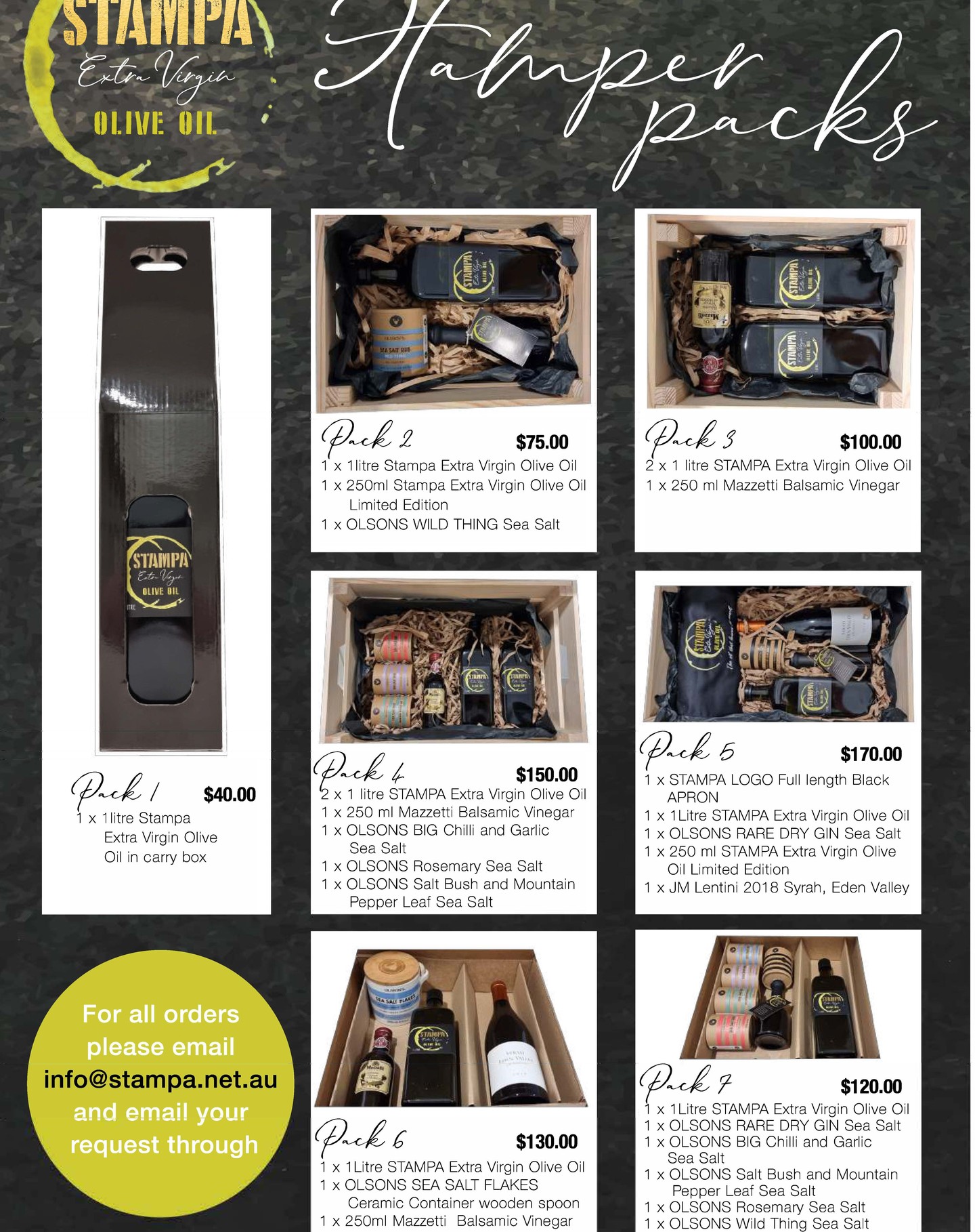 STAMPA hamper packs now available for Christmas. Place your order today info@stampa.net.au 

#eat #eatmelbourne #foodie #eatorganic #artisanfood #oliveoil #eathealthy